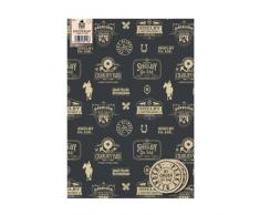 Peaky Blinders - Papel de regalo, 10 hojas, 10 etiquetas, tamaño de la hoja, 70 x 50 cm, producto oficial con recursos responsables