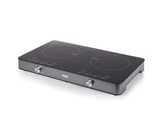 Princess 303011 Placa de Inducción Doble, Pantalla LED, 3100 W, Negra