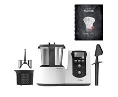 Taurus Mycook Easy - Robot de Cocina, app mycook miles de recetas gratuitas, Multifunción, 1600W, 2L, Inducción hasta 120º, incluye recetario, Vaporera, Sofrie, Amasa, turbo, cestillo