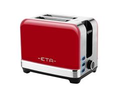 STORIO - Tostadora (980 W, para 2 rebanadas, accesorio para panecillos), diseño retro, color rojo