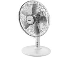 Unold 86810 - Ventilador (Ventilador con aspas para el hogar, Plata, Blanco, Mesa, Metal, De plástico, 1,8 m, Corriente alterna)