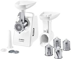 Bosch CompactPower Picadora de Carne, 500 W, Stainless Steel, Blanco