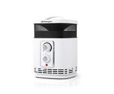 Orbegozo CR 6025 Calefactor cerámico 360 con función ventilador, 1500W de potencia, 2 niveles de funcionamiento, 1500 W, 2 Velocidades, Negro/Blanco