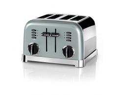 Cuisinart CPT180GE Tostadora de 4 Ranuras Anchas para Todo Tipo de Pan, 6 Niveles de Tostado, 1800W, Función Bagel, Descongelar y Recalentar, Rejilla de Centrado Automático, Palanca de Elevación