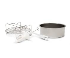 AEG AAFEK1 - Kit de expansión para freidora de aire caliente AF6 (multiusos, parrilla, cortador en espiral, juego de accesorios, multiusos, varios platos, fácil de limpiar, acero inoxidable)