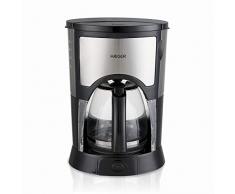 HAEGER KOPI - Cafetera Eléctrica, Capacidad 12 Tazas, 800W de Potencia, Placa calentado para Mantener el Calor, Indicador de Nivel de Agua, Sistema Anti-Goteo, Jarra de Vidrio con Tapa articulada