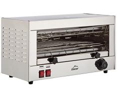 Lacor 69172 Tostador Eléctrico Horizontal Parrilla Simple, Gris, 2400 W