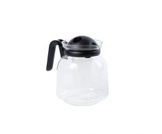Fackelmann - Jarra de café (1,5 L, cristal), color negro y transparente