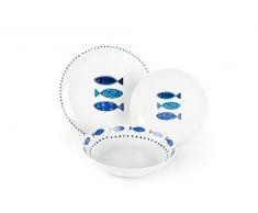 Brunch Time Set Vajilla 18 Uds. Ocean Blanco/Cielo
