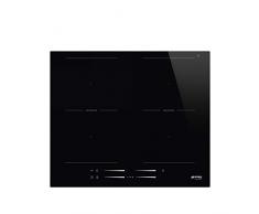Smeg SI2M7643D hobs Integrado Con - Placa (Integrado, Con placa de inducción, Vidrio y cerámica, Negro, 3200 W, 21 cm)
