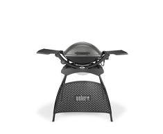 Weber Q 2400 Parrilla Eléctrico - Barbacoa rectangular, aluminio, acero inoxidable, esmaltado, 55 x 39 cm, color gris oscuro
