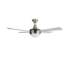 Taurus Fresko 4B Ventilador de techo con luz y mando a distancia, 70 W, 3 velocidades, temporizador 8 horas, 132 cm de diámetro y 4 aspas, Multicolor