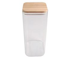 Birambeau - Utensilios de cocina - Tarro de cristal - Cajas de conservación - Tapa de bambú - Ideal para conservar alimentos secos - Carreras a granel - Capacidad: 950 ml