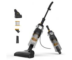 Newlux - Aspirador Escoba con Cable 2en1 V900, Vertical y de Mano, 800W, Depósito 2L, 16.5 Kpa y Triple Sist. Filtrado (F.HEPA) | Accesorio Mascotas | 5m de Acción | Eficiencia Energética A (Negro)