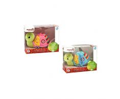 Globo Juguetes 3.gl05249 Música tela tortuga, 2 col Try, peluche, 16 cm, multicolor