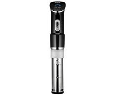 UNOLD 58915 Stick Time Sous Vide - Olla a partir de 18 cm de altura, precisión de temperatura de 0,2 °C, ajustable de 0 a 95 °C, para hasta 20 l de agua, 1300 W, acero inoxidable/negro, 1300