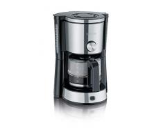 SEVERIN KA 4825 Cafetera Type Switch para filtros de Café Molido, 10 tazas incluye jarra de cristal, acero inoxidable/negro