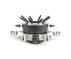 LIVOO DOC264 Fondue eléctrica, Acero Inoxidable, Negro