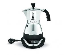 Bialetti Moka Timer- Cafetera, con Timer Incorporado, Negro/Plata, 3 tazas