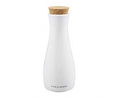 Cole & Mason H211946 CerÃ¡mica Blanco Aceitera y Vinagrera, 250ml, Dispensador de Botella/Decantador, Porcelana/Corcho, 1 x Botella, Suministrado VacÃ­o, 2 AÃ±os de GarantÃ­a