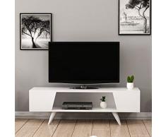 Homemania Mueble para TV, Tablero de partículas melaminizado, Color Blanco