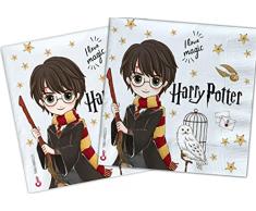 Ciao - Servilletas de papel FSC compostables Harry Potter (33 x 33 cm, triple velo), 30 unidades, blanco, amarillo, rojo, gris, 20226