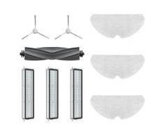 Dreame D10s Robot Aspirador Kit de Accesorios, Incluye 2X Cepillos Laterales, 3X Filtros de Polvo, 3X Paños de Mopa, 1x Cepillo Principal, Accesorios Originales