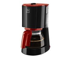 Melitta 1017-09 (Independiente, Cafetera de Filtro, Negro, Rojo, Jarra, Vidrio, 10 Tazas), 1000 W, Cups