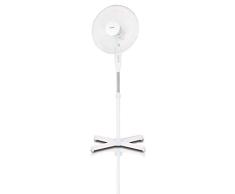 MPM MWP-17 Ventilador de pie oscilante, 42 cm, Altura Ajustable, 3 velocidades, Blanco, 50W, 40 W, Polímero Libre de BPA