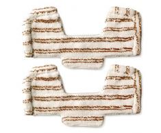 Polti PAEU0287 Kit 2 paños especial parquet con paragolpes compatible con la aspiradora serie UNICO, Crem y marron