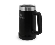 Stanley Adventure Vacuum Stein 0.7L / 24OZ Matte Black – Termo Mantiene la Cerveza Fría 7 horas - Jarra Cerveza Acero Inoxidable - Vaso Termico Vintage - Apta Para Lavavajillas