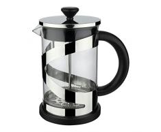 Café Olé Cafetera Émbolo Classico, Para Café Molido, Acabada Cromada, 800 ml, 6 Tazas, Cafetera de Prensa Francesa, Asa Resistente al Calor, Acero Inoxidable, Vidrio, CM-08C