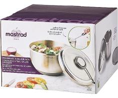 Mastrad F31184 Cuenco Giratorio para Ensalada, Gris