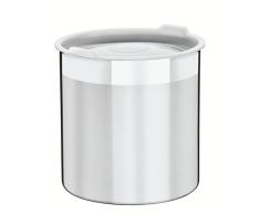Tarro de acero inoxidable con tapa, diámetro de 16 cm, 3,41 L, apto para lavavajillas