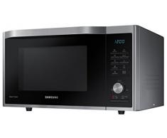 Samsung MC32K7055CT/EC - Horno-Microondas con grill, 32 litros, 2100 W, interior de cerámica, tecnología HotBlast y función horno hasta 200º C, color negro y gris