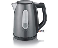 Severin WK 9540 - Hervidor de agua, 1 L, 2200 W, color gris-metálico y negro