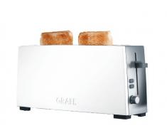 Graef TO 91, Acero inoxidable, Blanco, 880 W, 230 V, 115 x 350 x 180 mm, Aluminio, Acero inoxidable - Tostadora