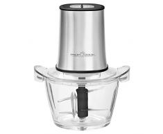 Profi Cook PC-MZ 1150 2 en 1 Multi - Trituradora y Ice Crusher, carcasa de acero inoxidable, cristal recipiente de mezclar (1 L), 2 cuchillos de acero inoxidable extraíbles (inoxidable), de acero inoxidable negro