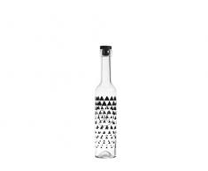 Home Aceitera de cristal, decorada, tapón de silicona, 0,25 l
