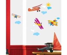 Ambiance-Live - Vinilo adhesivo decorativo para pared aviones para el dormitorio de los niños