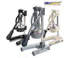 NEWSUMIT Exprimidor de Zumo Profesional Manual - Extracto Jugo máximo Naranjas Limones y mas - Base y manija de Hierro Fundido para Servicio Pesado - Base Antideslizante. (Gris)