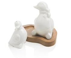 Brandani 54329 - Salero y pimentero de porcelana