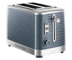 Russell Hobbs Inspire - Tostadora (2 ranuras, para 2 rebanadas, acero inox, detalles cromados, gris) ref. 24373-56