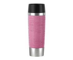 Emsa N20132 Travel Mug Classic Grande | Termo | Termo | 500 ml | Mantiene caliente 6 h, 12 h frío | 100% hermético | antigoteo | Cierre Quick-Press | Apertura para beber de 360 ° | Color rosa antiguo