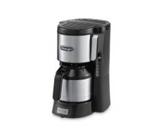 DeLonghi ICM 15740 - Cafetera (Cafetera de filtro, De café molido, 1000 W, Negro, Plata)