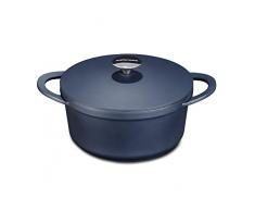Mellerware - Olla Alta de Aluminio Fundido Cuking! 24cm | Full Induction | Cacerola Resistente Antiadherente | Apta para todo tipo de cocinas: Inducción, Horno | Libre PFOA y PTFE | Azul