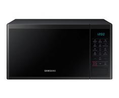 Samsung MG23J5133AK/EC - Microondas con grill, 800W/1100W, 23 litros, interior Cerámica Enamel, color negro mate