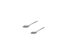 Fackelmann FM Professional 20262 - Cuchara para servir, cucharón, utensilio de cocina, juego de 2 cucharas de servir, acero inoxidable, plata, 31,5 cm x 7 cm