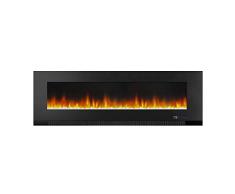 Amazon Basics – Chimenea eléctrica multicolor de 152 cm, para montaje en pared, con iluminación LED 3D, con control remoto, 1300 W