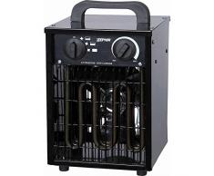 Zephir ZFH30C Exterior Negro 3000W Calentador eléctrico de ventilador - Calefactor (Calentador eléctrico de ventilador, Exterior, Piso, Negro, 3000 W)
